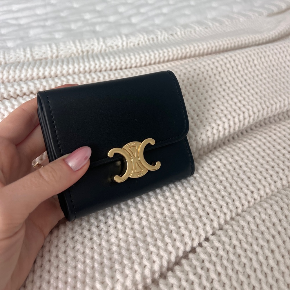 Black leather wallet